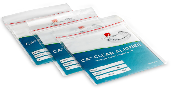 CA® Minigripbeutel, CA® CLEAR ALIGNER, Produktbild, Katalog.Lieferung des Produktes nur an zertifizierte CA® CLEAR ALIGNER Partner.